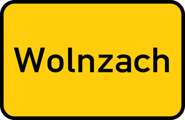 City sign of Wolnzach - Ortsschild von Wolnzach