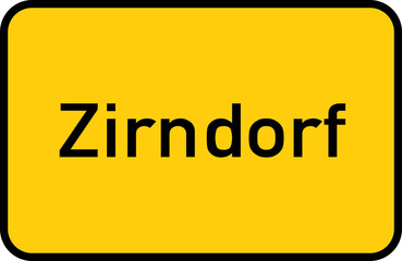 City sign of Zirndorf - Ortsschild von Zirndorf