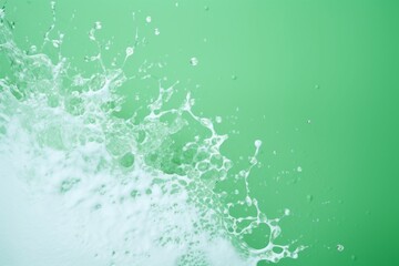 Close-up of a milk that splashing on green background
