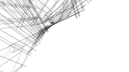 Abstract futuristic architecture 3d illustration