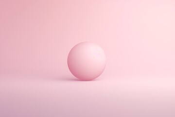 A single 3D pink ball set against a monochromatic pink background, epitomizing simplicity and modern minimalism.