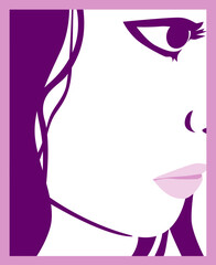 Purple Girl Portrait