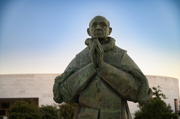 Statue of Saint Pope Paul VI. Sanctuary of Our Lady of the Rosary of Fátima in Fátima, Portugal....