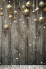 christmas background with balls and snowflakes