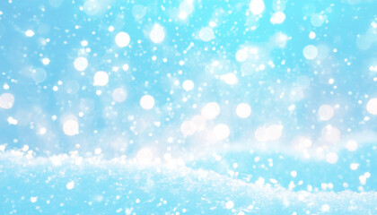 キラキラした雪が降る