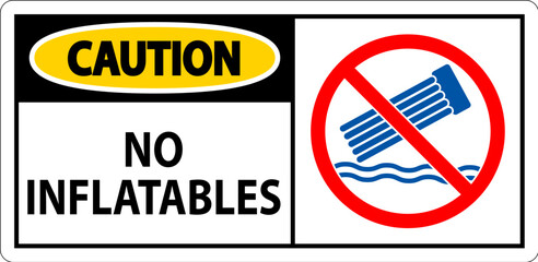 Water Safety Sign Attention, No Inflatables