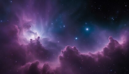 Obraz premium A wide-angle shot of a massive nebula glowing brightly in deep space