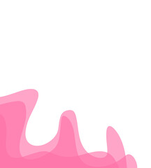 background wave motif corner with pink color