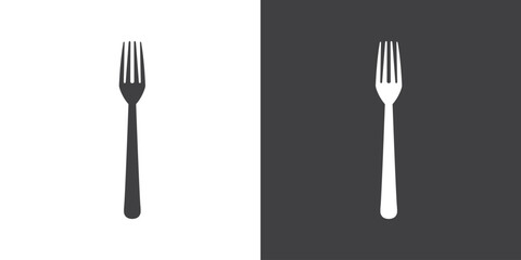 Table fork icon in line shape, various fork shapes vector illustration.