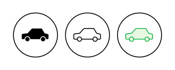 Car icon set. car vector icon. small sedan