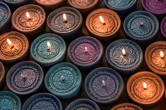 A detailed photo of a set of candles