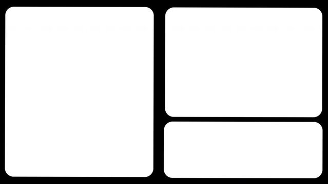3 Film Split Screens 4K Video Overlay