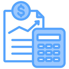 Accounting Service Blue Icon