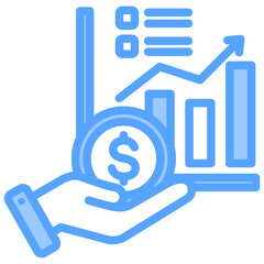 Business Loan Blue Icon