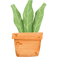 potted plant clipart, potted plant composition, potted plant drawing