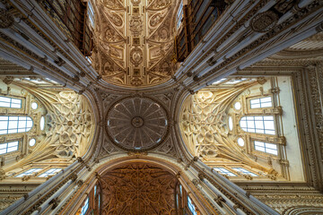 The ceiling of the Nave and transept of Mosque–Cathedral of Córdoba