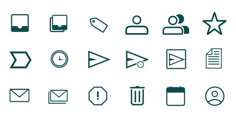 ui icon set, simple design for graphic needs, eps 10