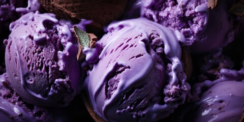 Obraz premium Yummy Berry Yoghurt Ice Cream Fun