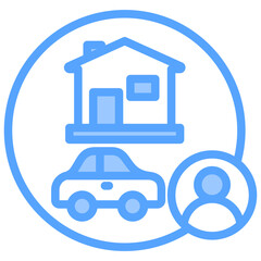 Personal Property Blue Icon