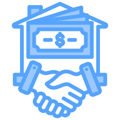 Down Payment Blue Icon