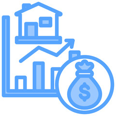 Obraz premium Investor Blue Icon
