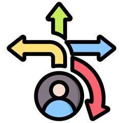 Pathways Outline Color Icon
