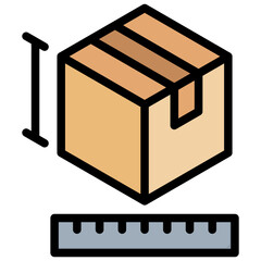 Dimensions Outline Color Icon