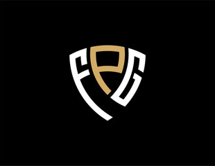 FPG creative letter shield logo design vector icon illustration