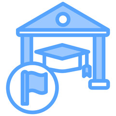 Public University Blue Icon