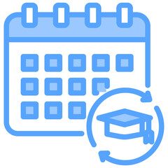 Academic Year Blue Icon