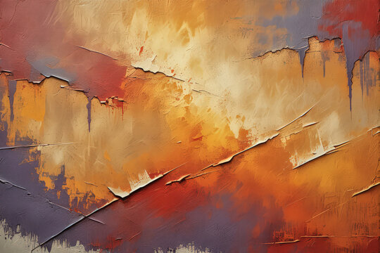 Abstract artistic wall texture with a rough gessoed surface