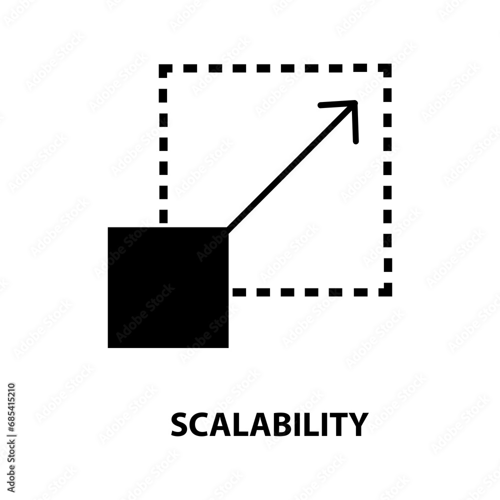 Aufkleber scalability icon. simple flat scalability icon for mobile app, vector illustration..eps