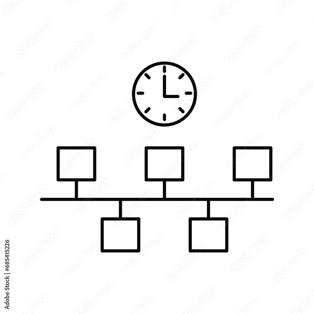 Aufkleber timeline outline icon. creative timeline icon for mobile apps and web vector flat trendy style illus