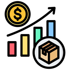 Sales Outline Color Icon