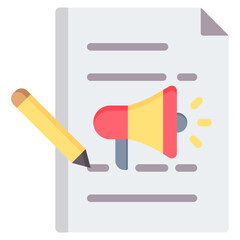 Copy Writing Flat Icon