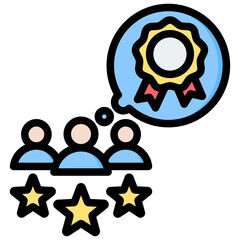 Customer Expectation Outline Color Icon