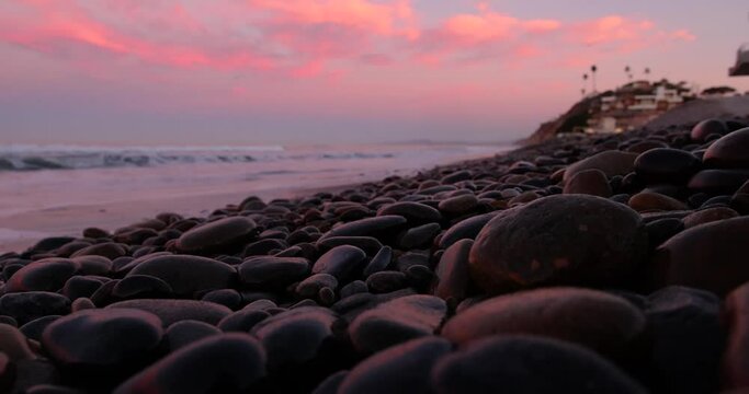 sunrise at Moonlight Beach in Encinitas California