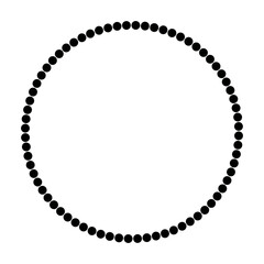 Simple circle frames on white background. Doodle frame system, circle monogram sign. 