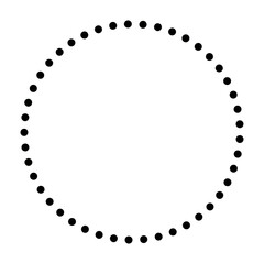 Simple circle frames on white background. Doodle frame system, circle monogram sign. 