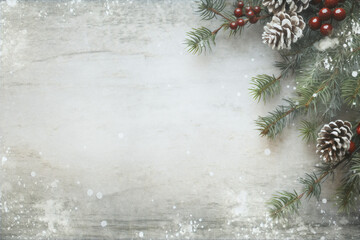 christmas background with balls and snowflakes