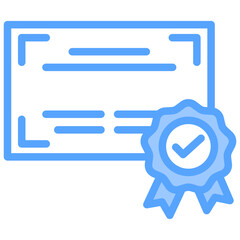 Certification Blue Icon