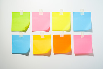 colorful notepad ( stiky notes )  paper collection set on a white background