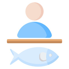 Fishmonger Flat Icon