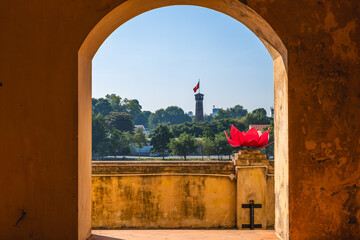 Flag Tower of Hanoi, a part of the Imperial Citadel Thang Long in Hanoi, Vietnam