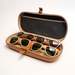 Travel Accessories.Travel accessories on wooden floor ready for travel.Generative AI