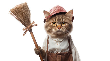 A cat cleaning Generative AI