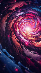 A captivating image featuring a colorful spiral background, created in a unique and distinctive style Created with generative AI tools.