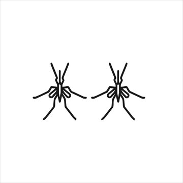 vector image of a mosquito, black color