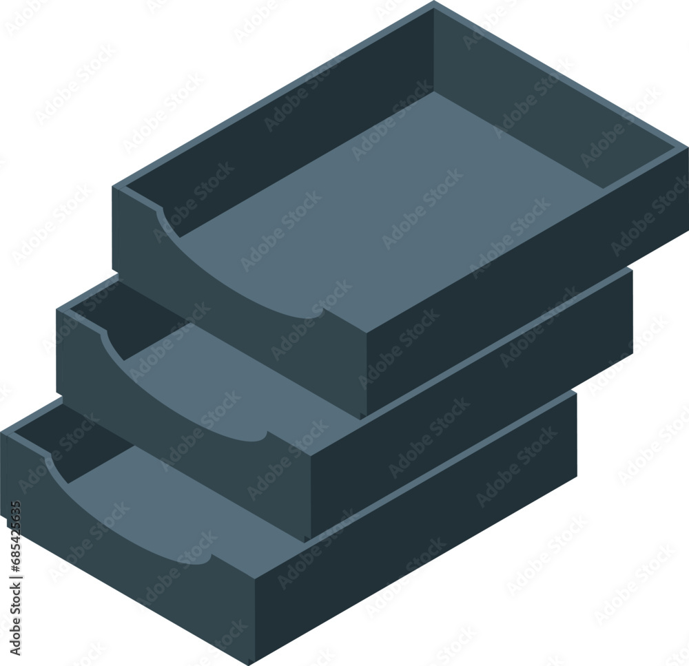 Poster black send mail box icon isometric vector. unit desktop screen. mail cabinet