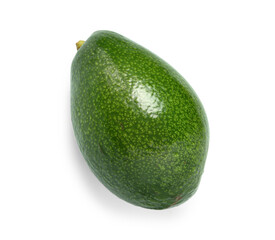 Fresh ripe avocado on white background